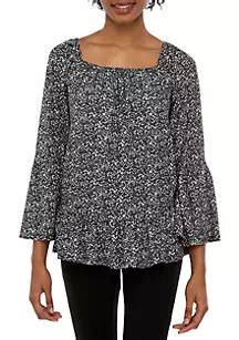 michael kors black and red floral off the shoulder top|Michael Kors stretch tops.